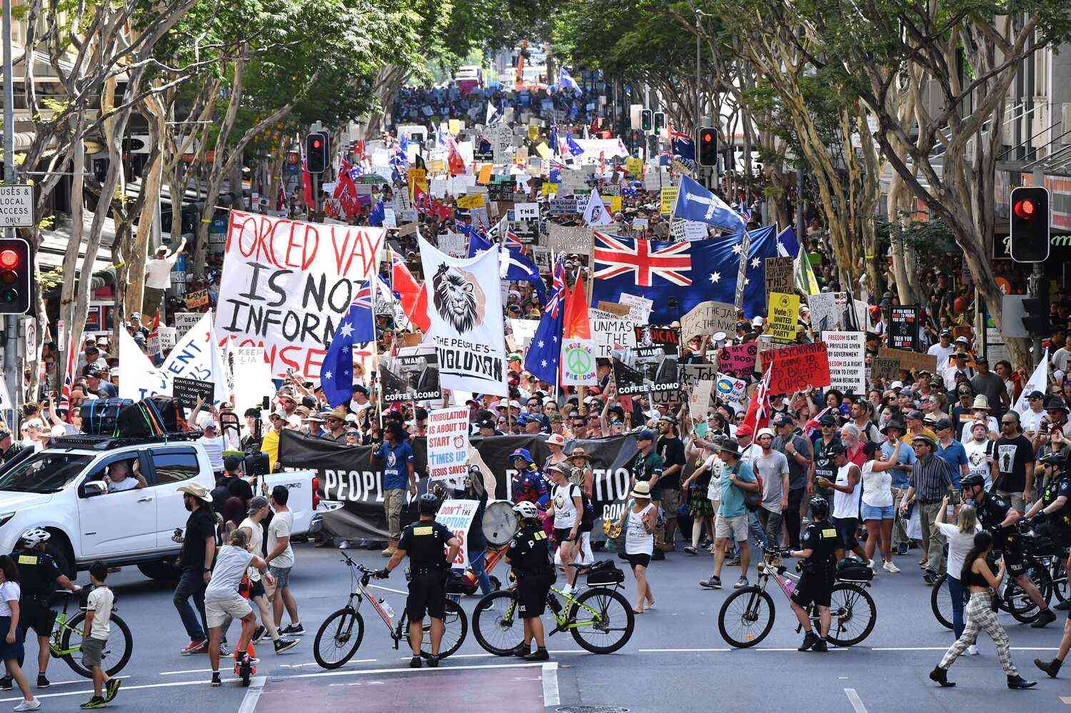 They protested a 'no-online-surveillance policy' in Australia